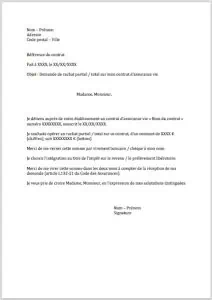 lettre type assurance vie 2