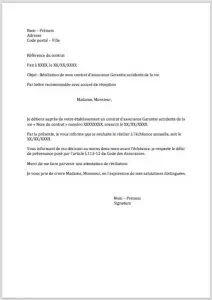 lettre resiliation gav