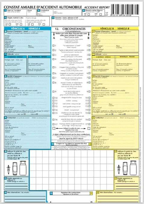 constat amiable voiture pdf