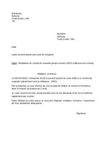 resiliation mutuelle pro