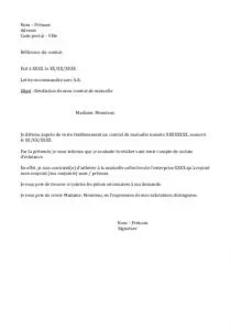 lettre resiliation mutuelle