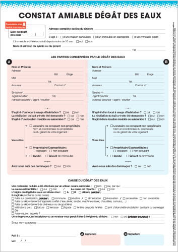 constat amiable degat des eaux