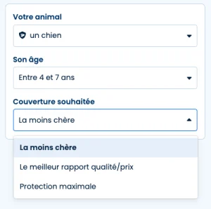 filtre comparateur animaux