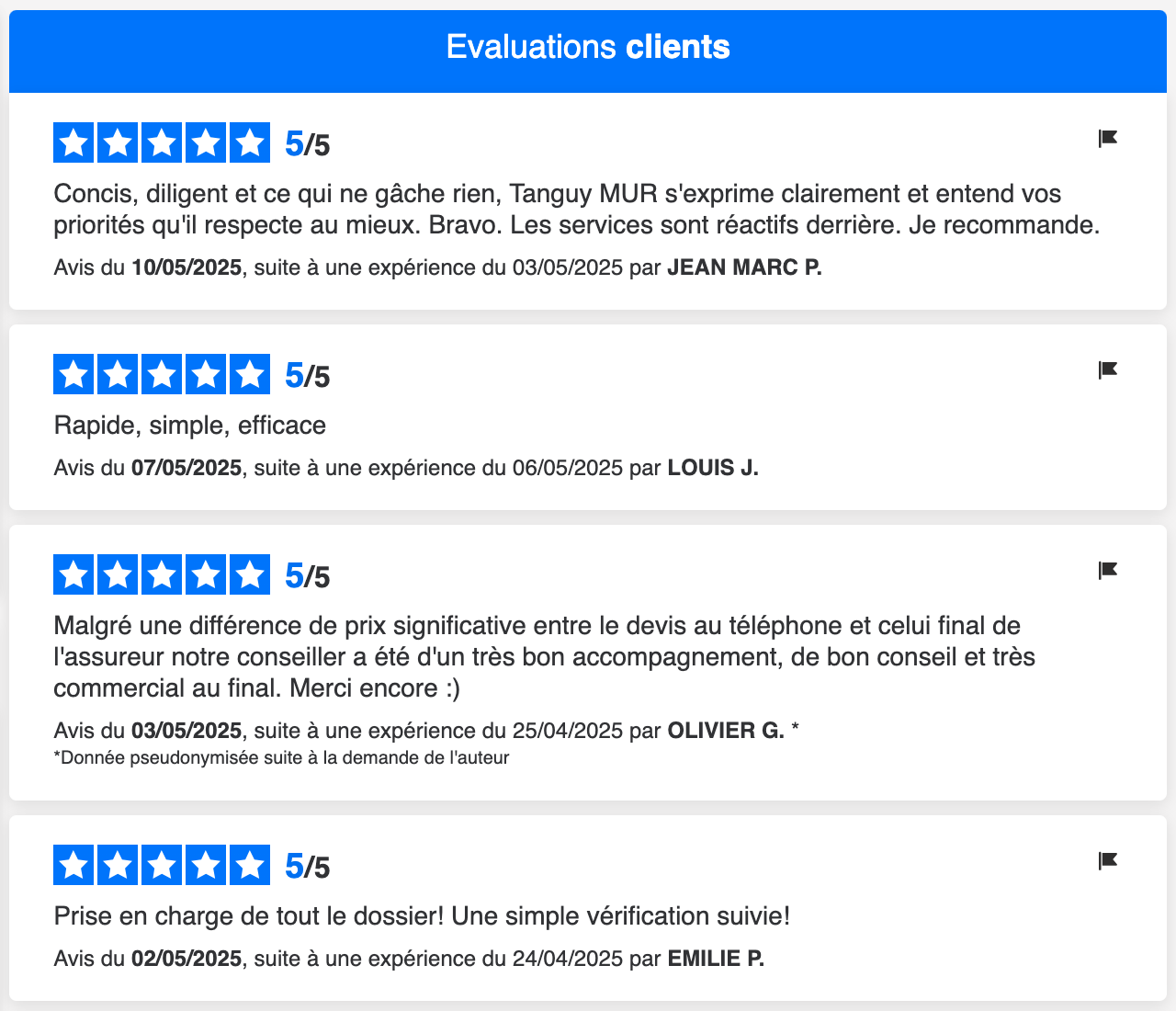 Avis Vérifiés Réassurez moi